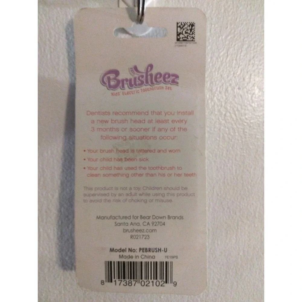 Brusheez® Electronic Toothbrush‎ 2 Count (Pack of 1), Sparkle the Unicorn